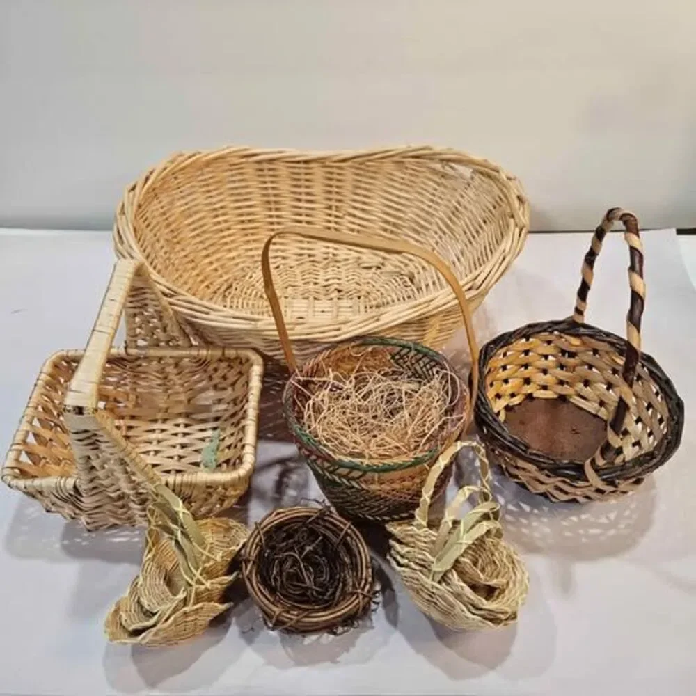 Lot of Assorted Woven Baskets